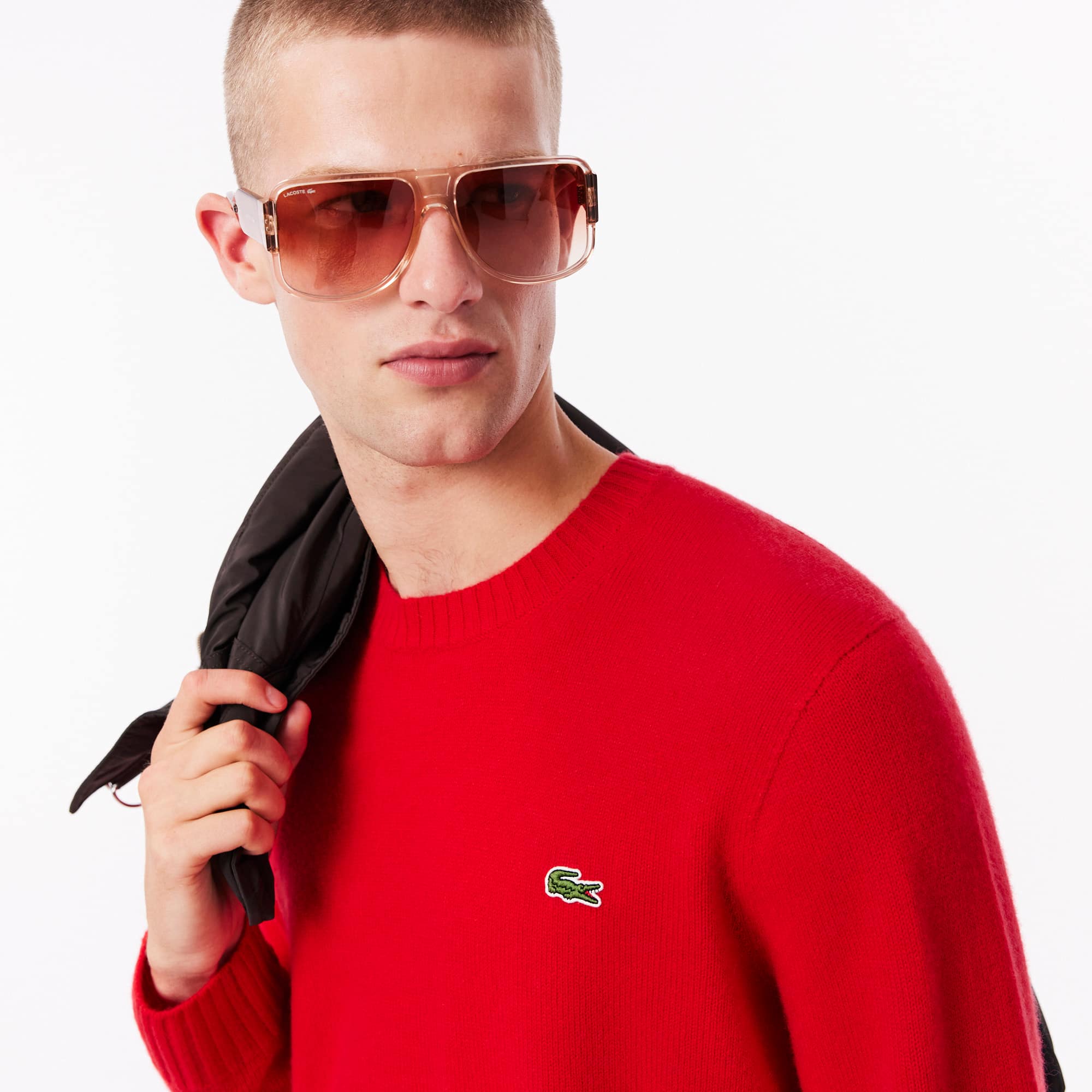 Men's 3D Knit Cashmere Crew Neck Sweater