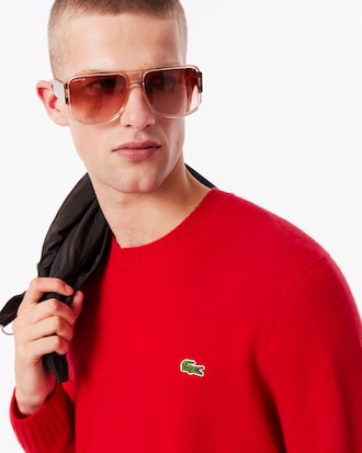 Men's 3D Knit Cashmere Crew Neck Sweater