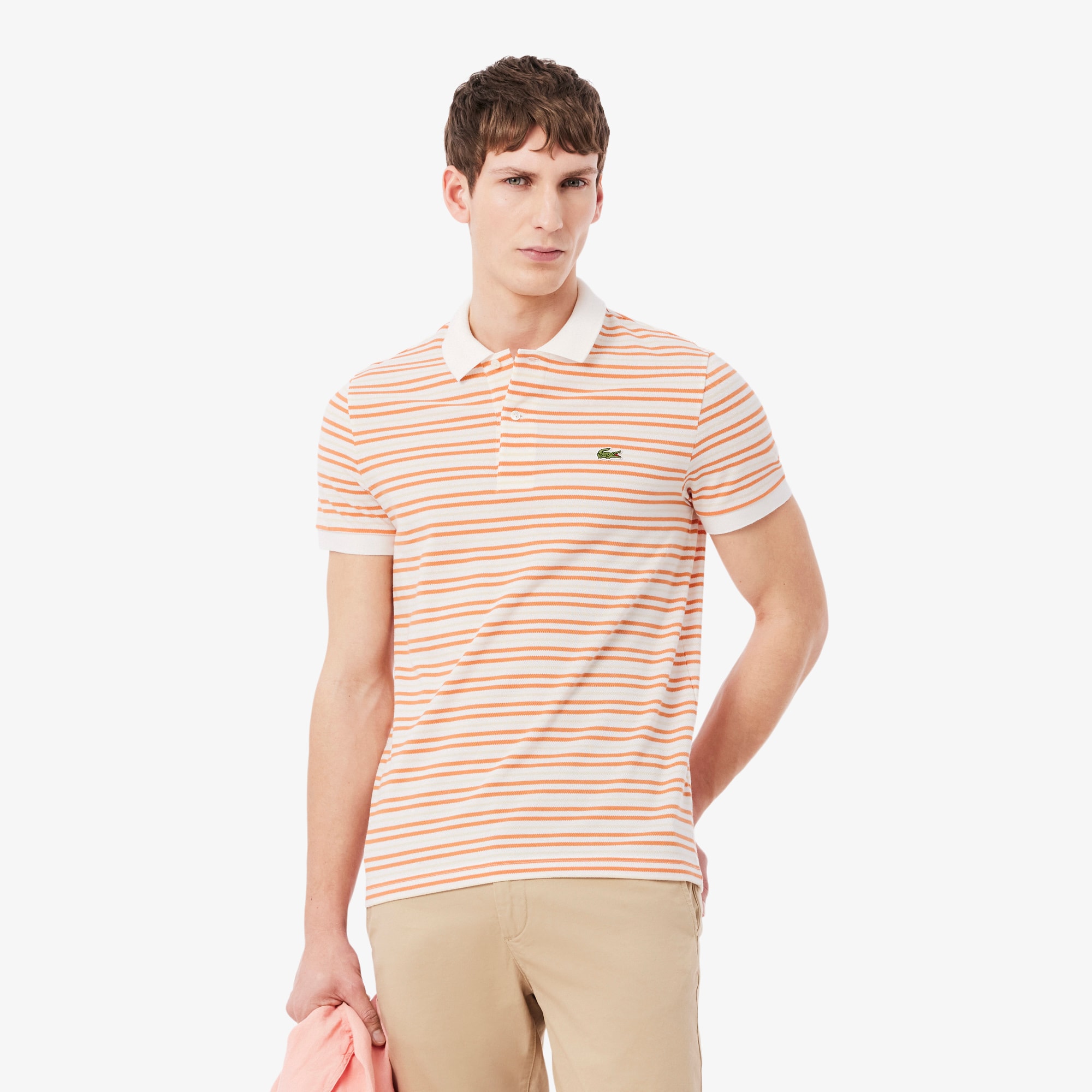 Classic Fit Striped Petit Piqué Polo - Polo Shirts - New In 2026