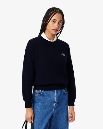 Women's Moss Stitch Cotton Sweater