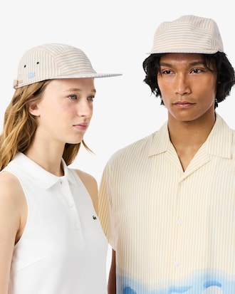 Striped Poplin Jockey Cap
