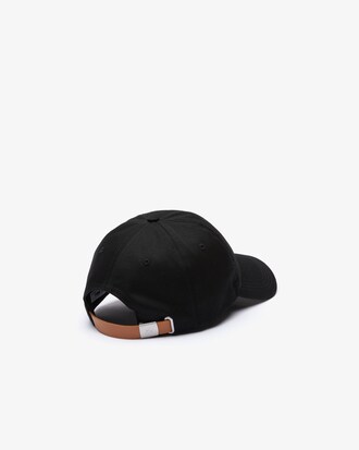 Casquette en coton avec lani&egrave;re contrast&eacute;e et croco XXL