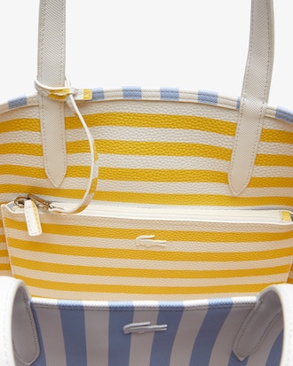 Anna Reversible Striped Canvas Tote