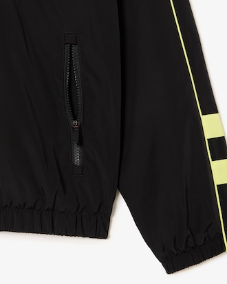 Men's Contrast Details Water-Resistant Zip-Up Jacket