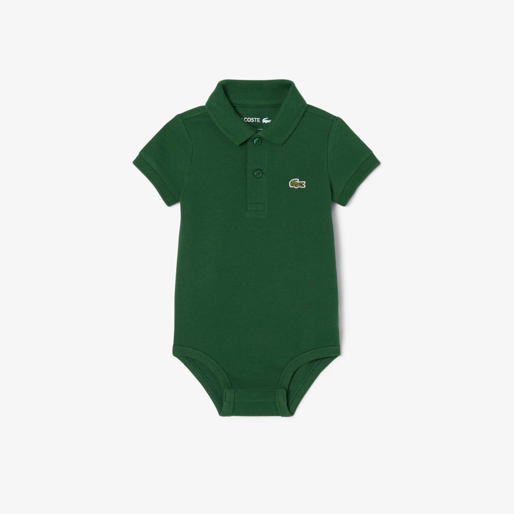 Lacoste Babies' Petit Piqué Onesie - 3m In Green