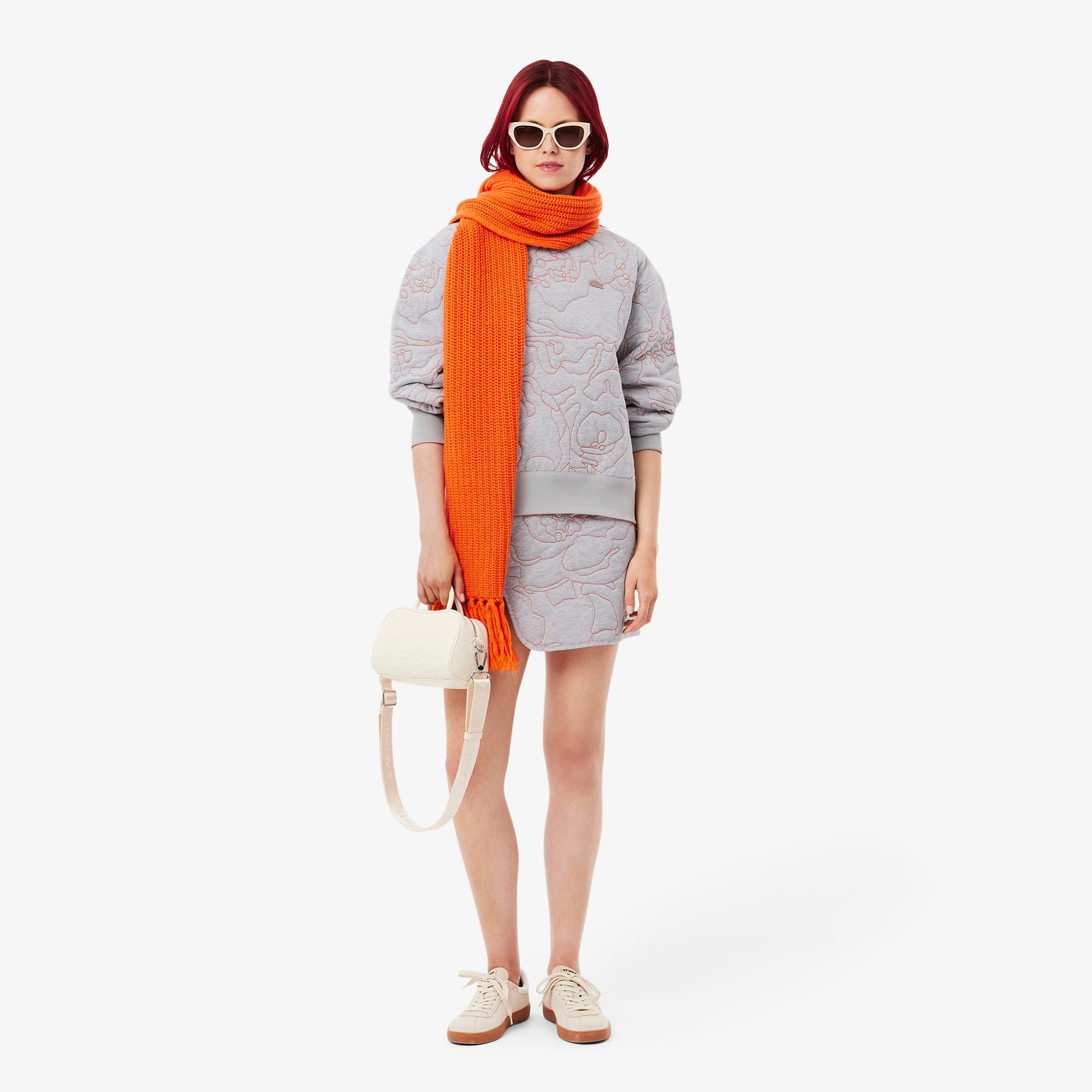 Women's Oversized Reversible Embroidered Sweatshirt - Sweaters