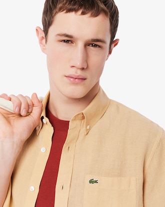 Chemise à manches courtes homme en lin