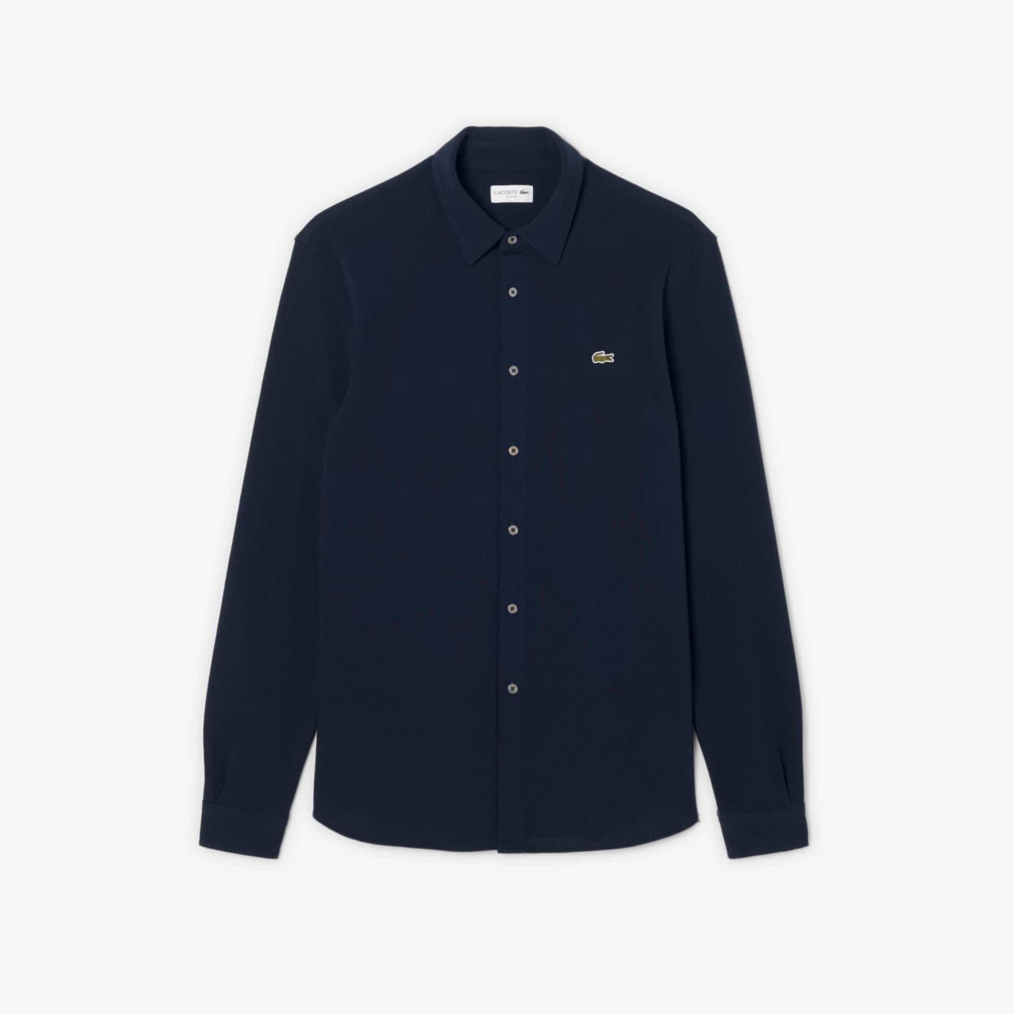 Men's Slim Fit Cotton Piqué Shirt