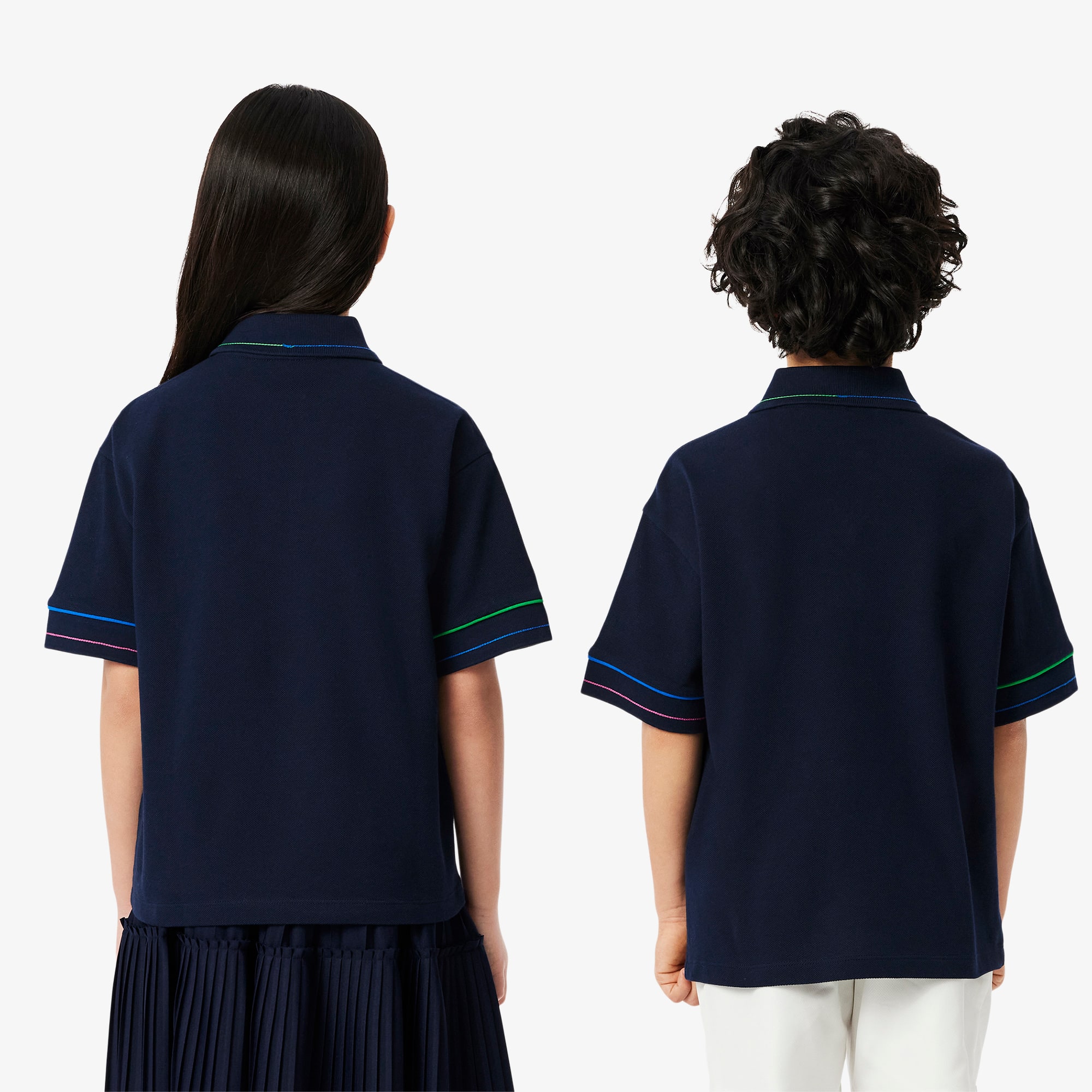 Kids' Contrast Accent Petit Piqué Polo - Teens Polos - New In 2026