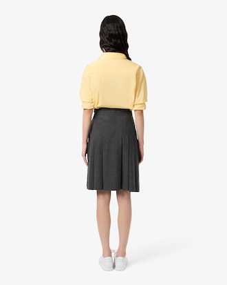 Women's Pleated Flannel Midi Skirt