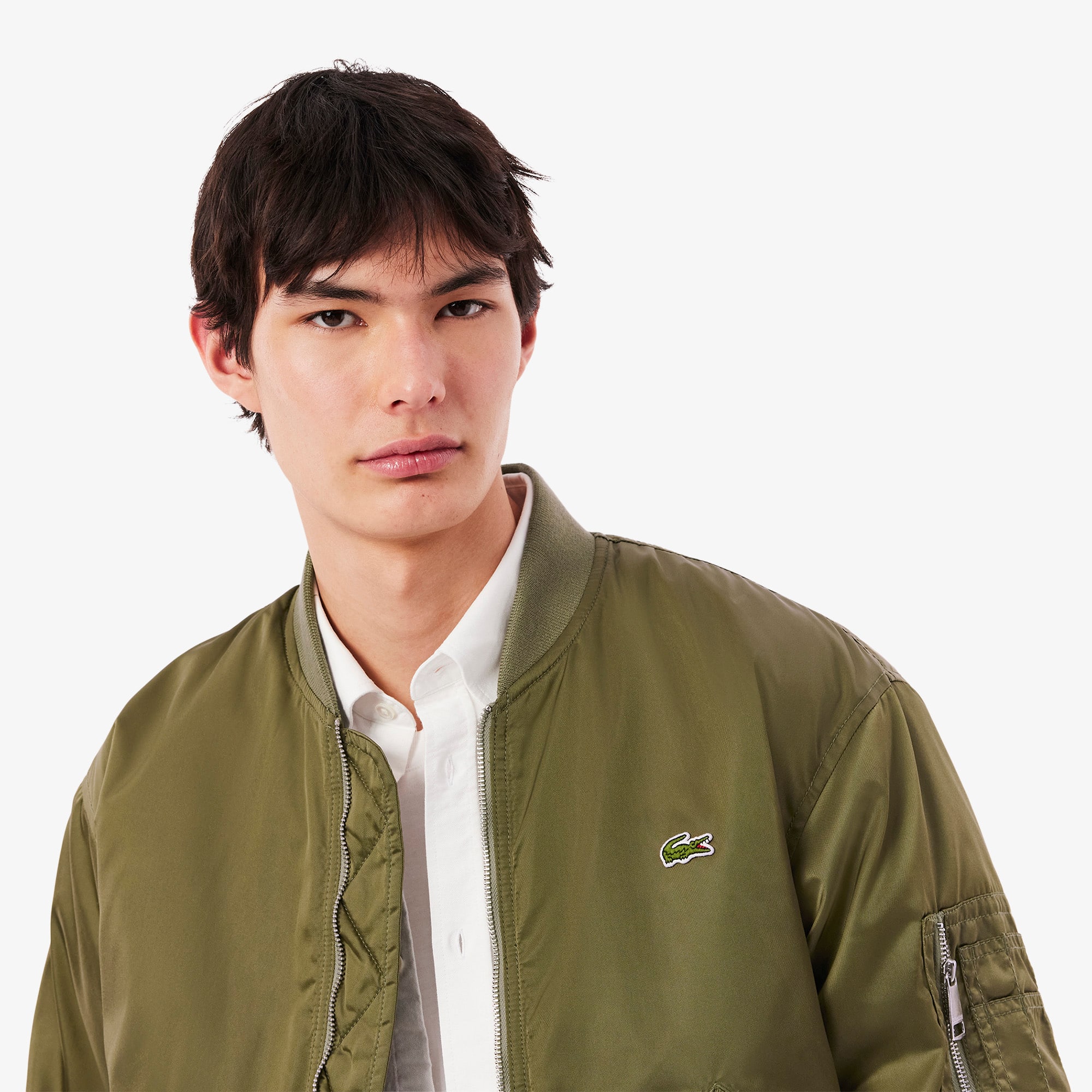 LACOSTE ナイロンジャケット オリーブMA1 Men's Water-Repellent Bomber Jacket - Jackets & Coats - New In