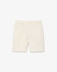 Short regular fit twill de lin m&eacute;lang&eacute;