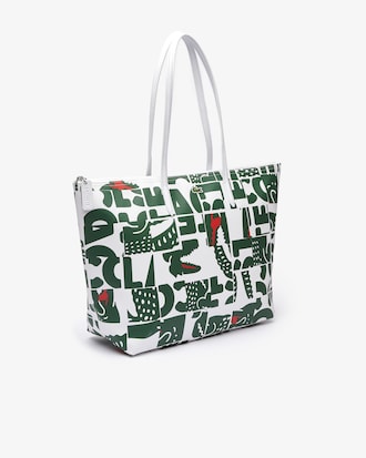 Women&rsquo;s L.12.12 Crocodile Pattern Canvas Tote