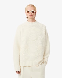 Runway Embroidered Badge Wool Sweater