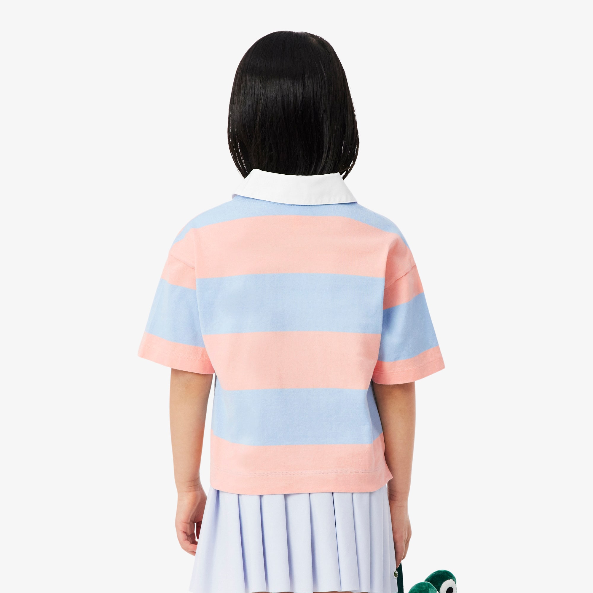 Oversized Striped Cotton Rugby Polo