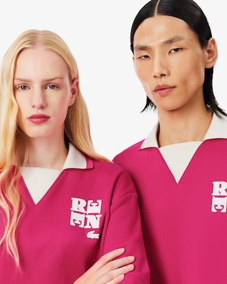 Runway Badge Accent Oversized Satin Polo Shirt