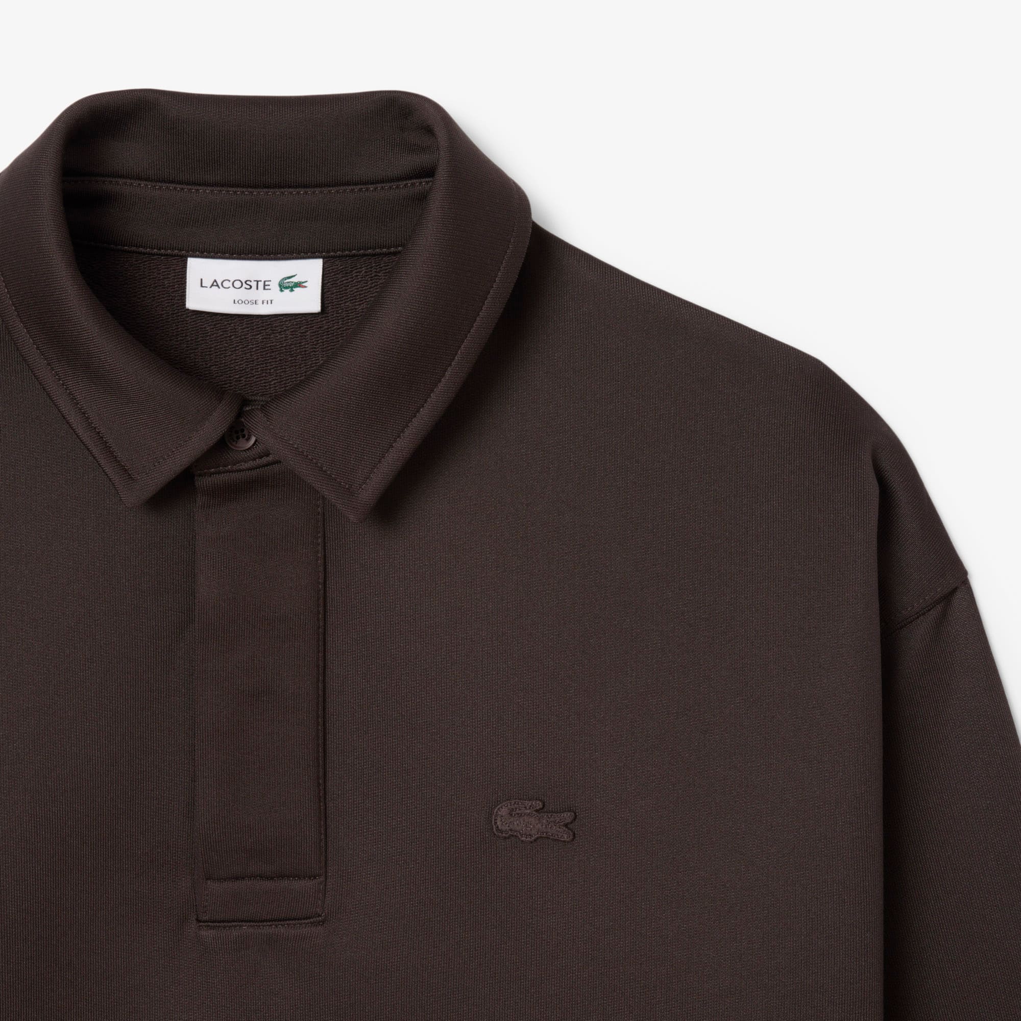Men's Loose Fit Fleece Polo Sweatshirt