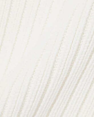 Striped Rib Knit Cotton Sweater Vest