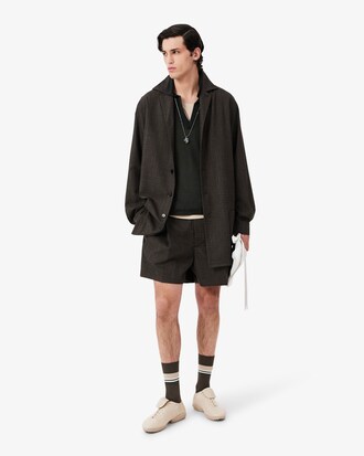 Runway Printed Wool Overshirt