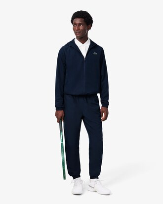 Pantalon de surv&ecirc;tement uni Lacoste SPORT en tissu l&eacute;ger