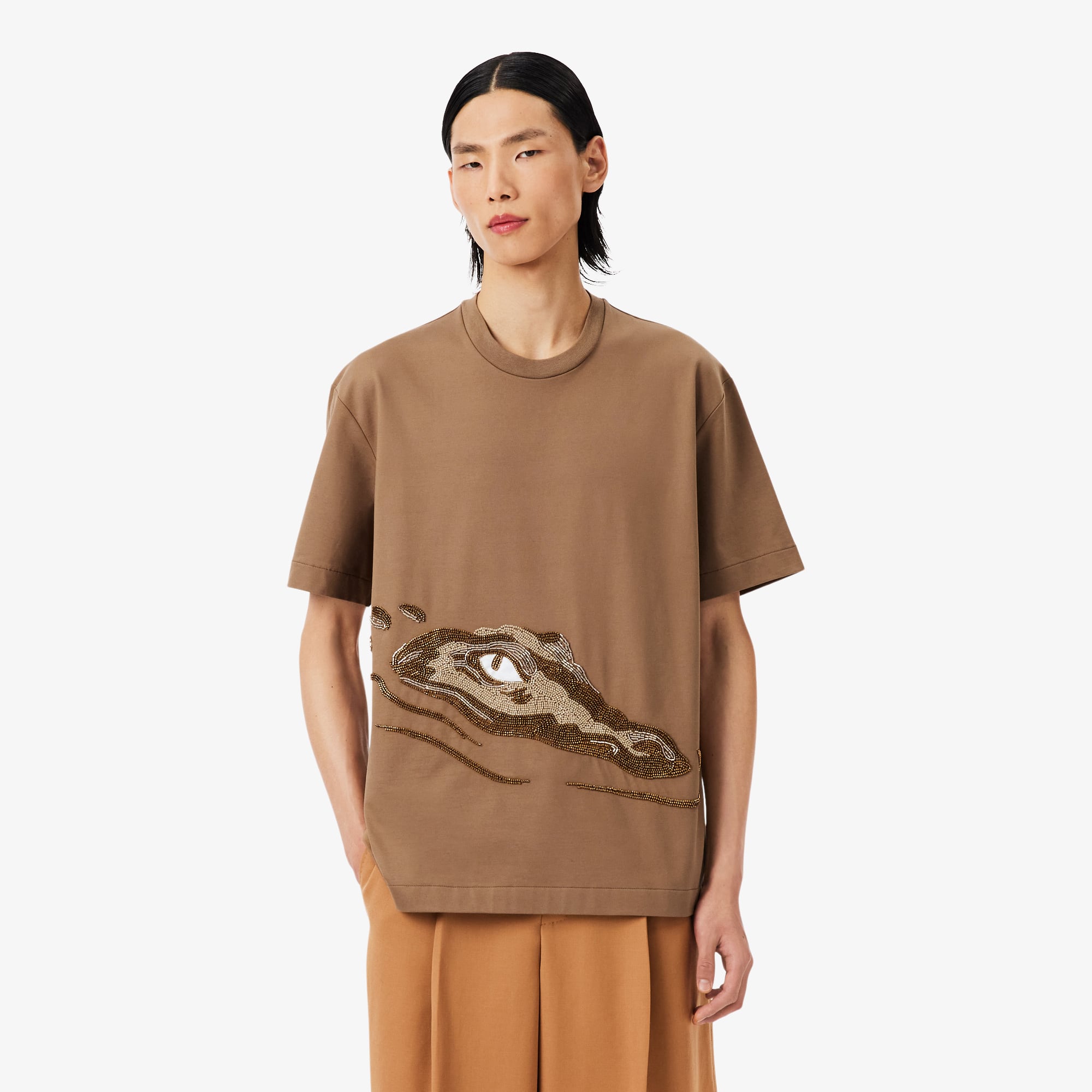 Runway Beaded Crocodile T-shirt - T-shirts - New In 2026 | Lacoste