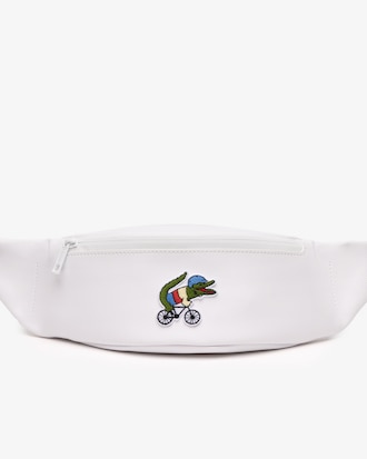 Sac banane unisexe Lacoste x Netflix avec imprim&eacute; crocodile