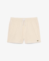 Men's Mid Length Striped Textured Swim Trunks