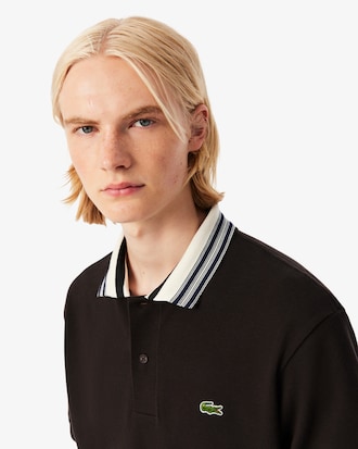 Men's Made In France Classic Fit Stripe Collar Polo