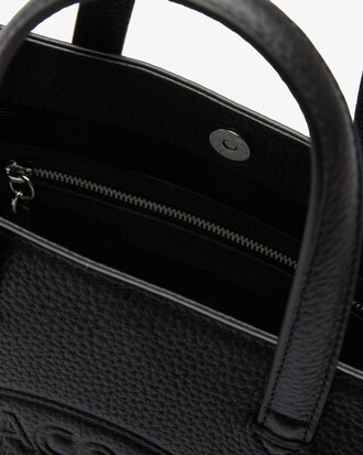 Petit sac cabas &agrave; bandouli&egrave;re Croco Crew en cuir grain&eacute;