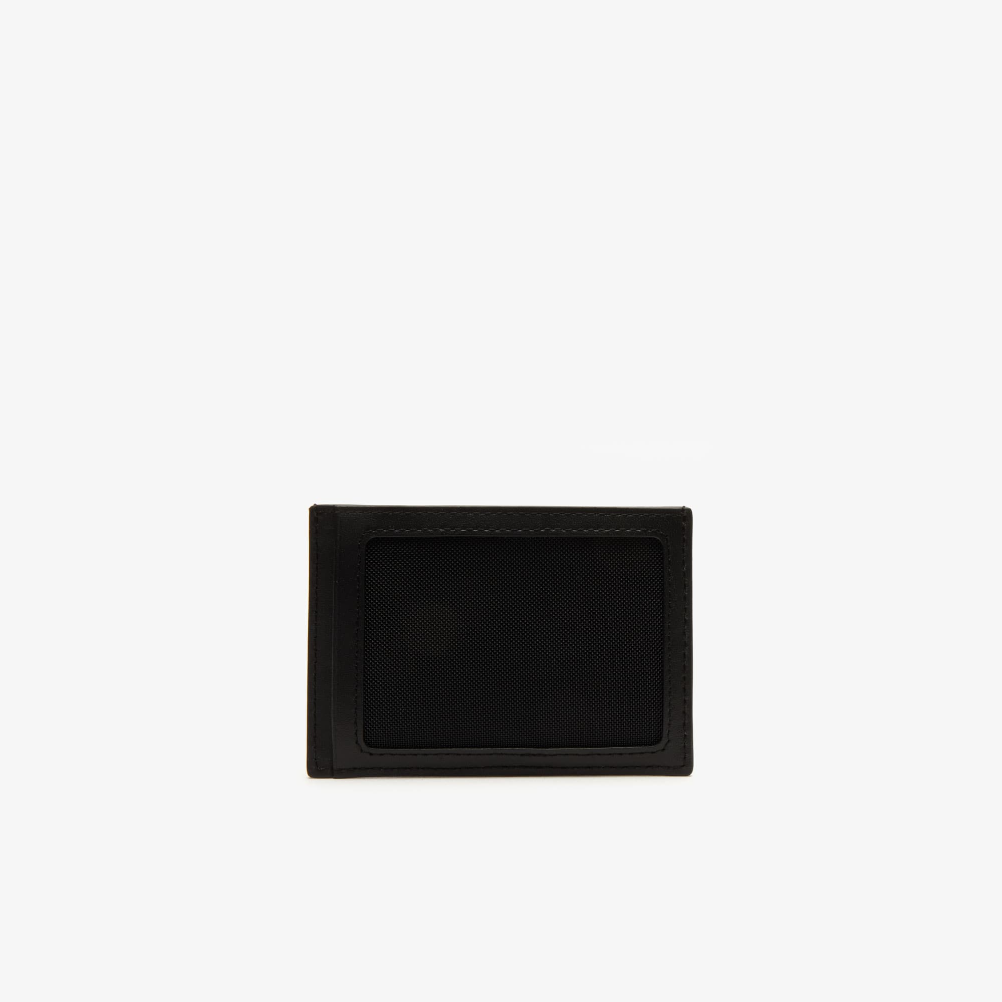 ★LACOSTE★ Men's Shantaco Card Wallet Black NH5026C55G000 Lacoste Men's Chantaco Small Billfold Wallet & ID Case