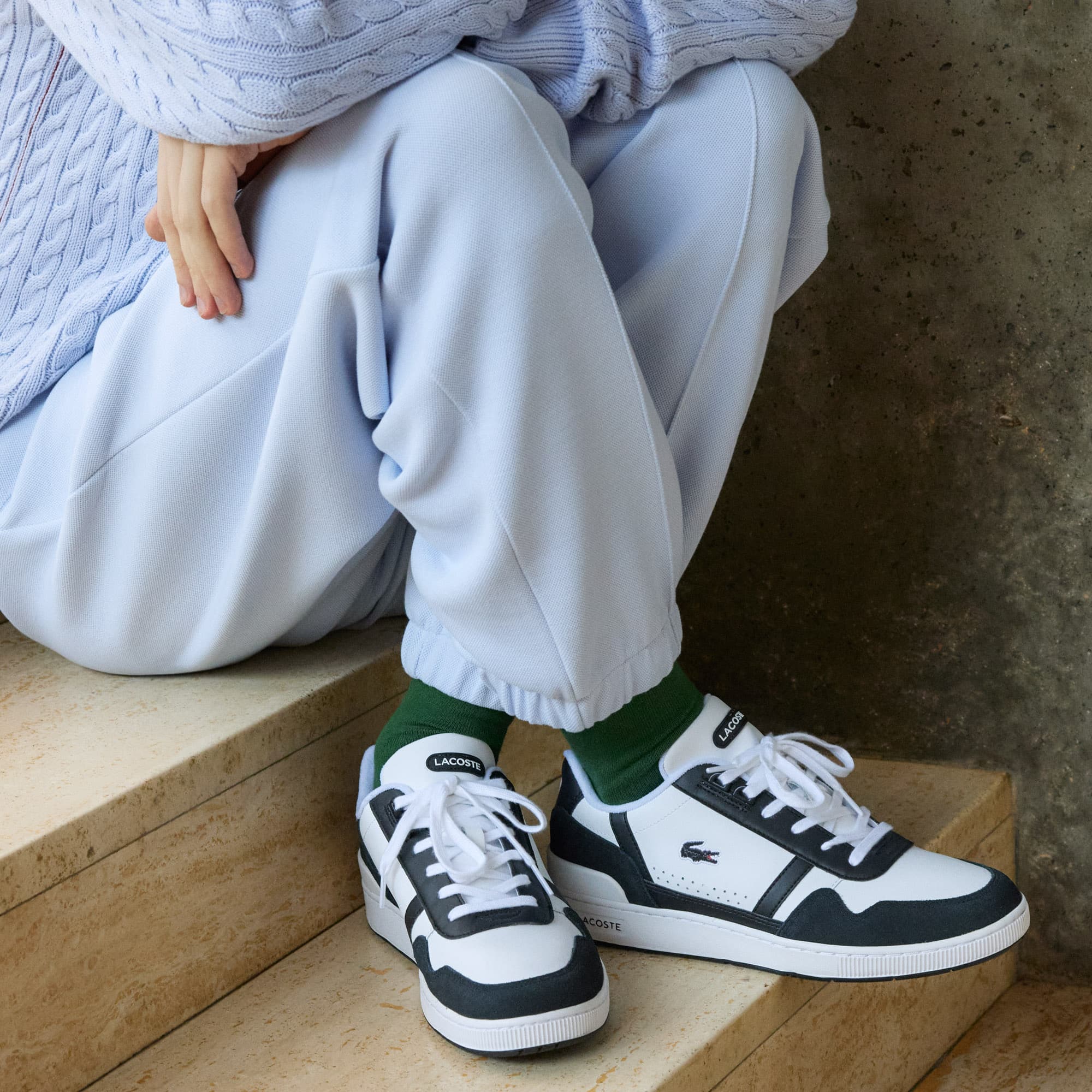 LACOSTE  LIVE   スタジャン M Men's T-Clip Leather Sneakers - Sneakers - New In 2025 | Lacoste