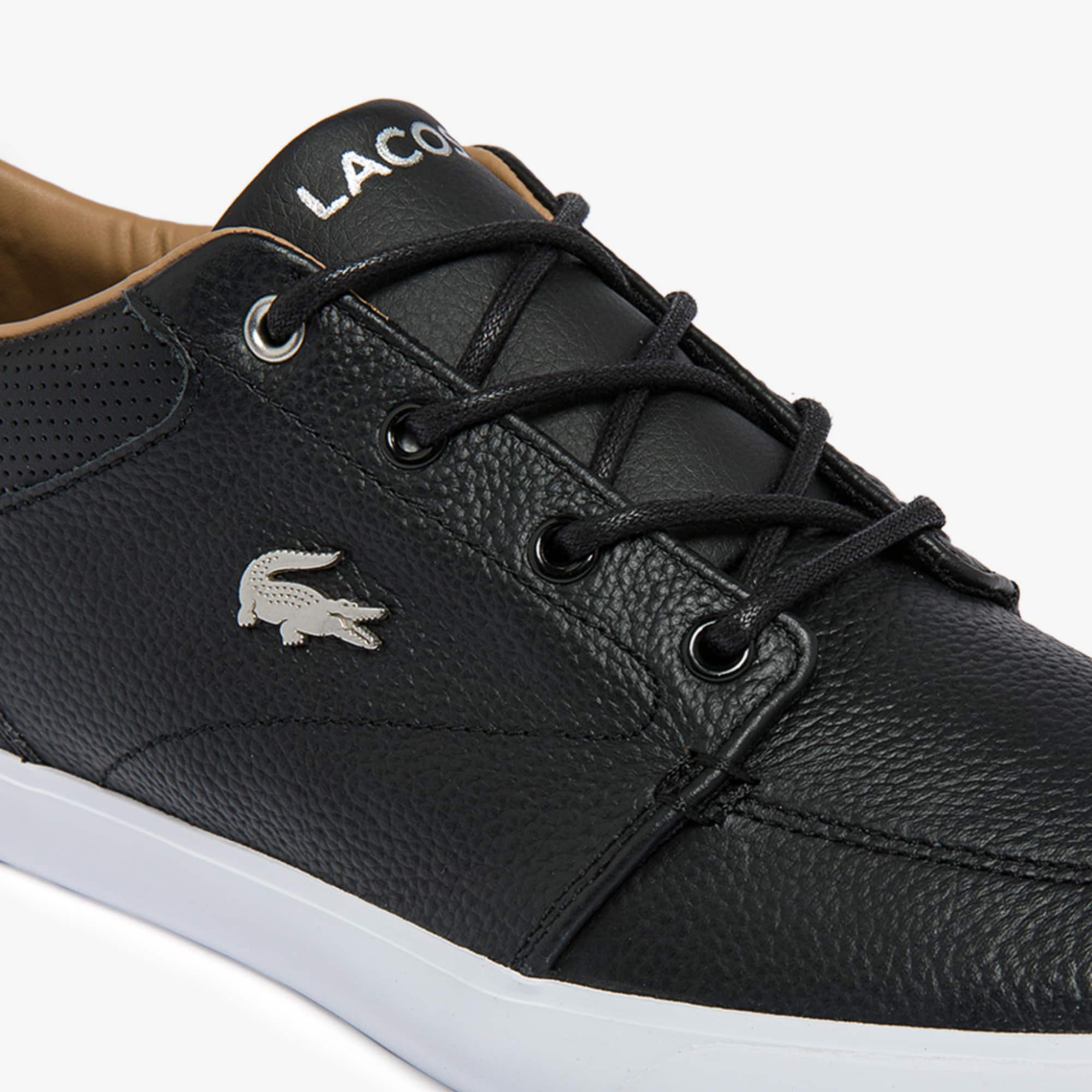 Men's Bayliss Leather Perforated Collar Sneakers