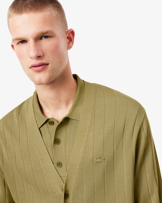 Men's Fluid Rib Knit Cardigan