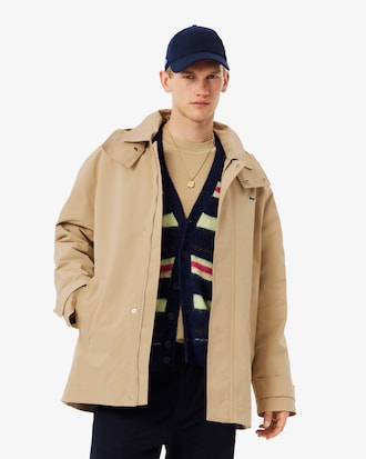Men's Mid-Length Water-Repellent Hooded Parka