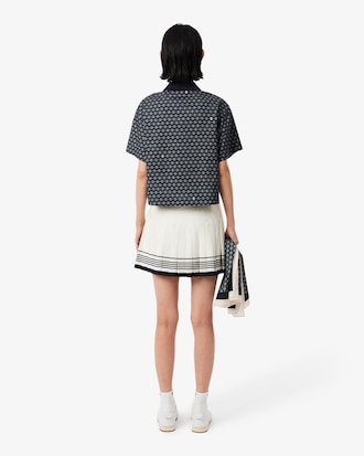 Short Pleated Wrap Skirt