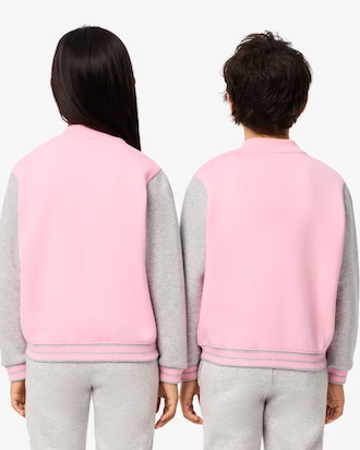 Kids' Contrast Sleeve Fleece Bomber Jacket
