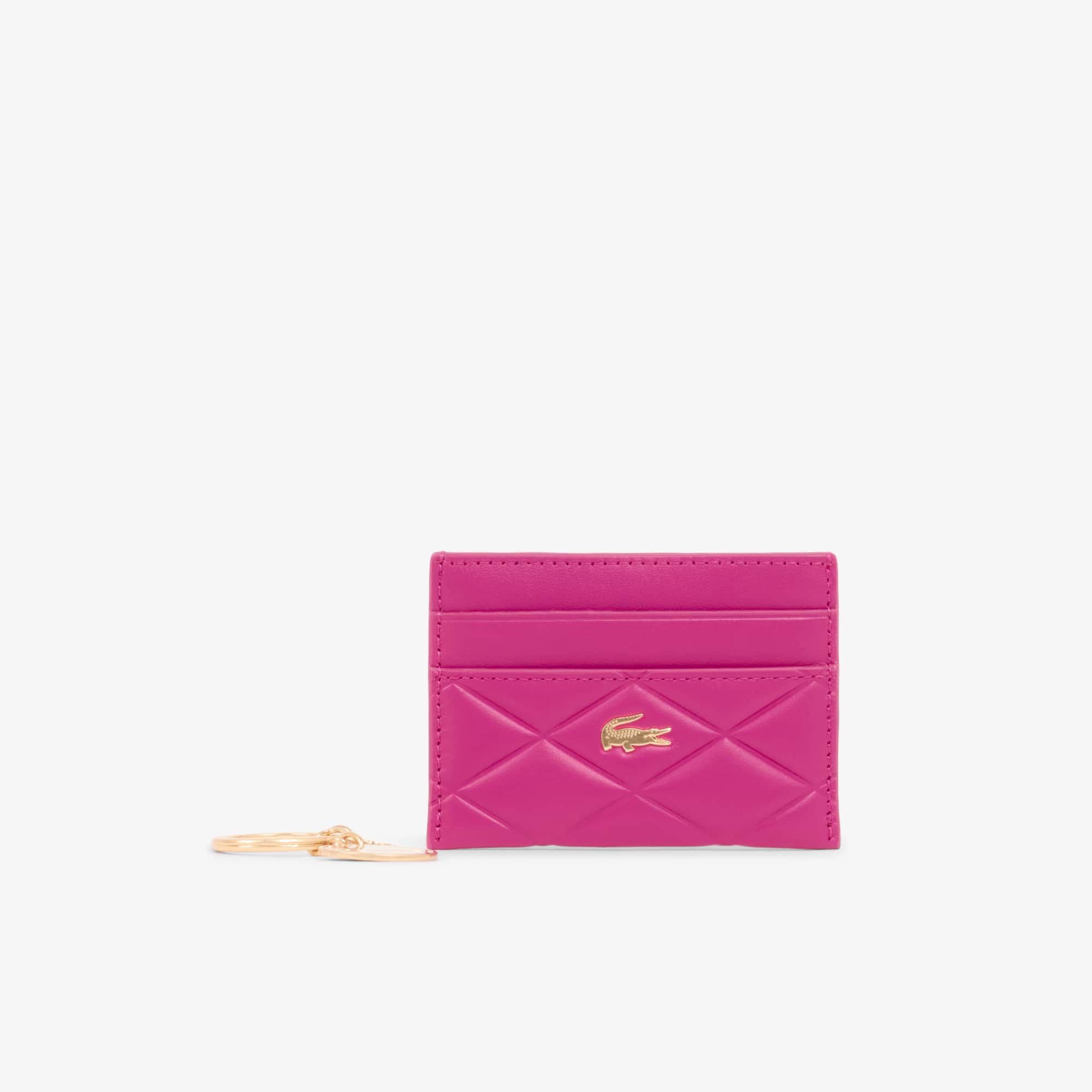 Lacoste Crocodelle Cardholder And Keychain Gift Set - One Size In Pink