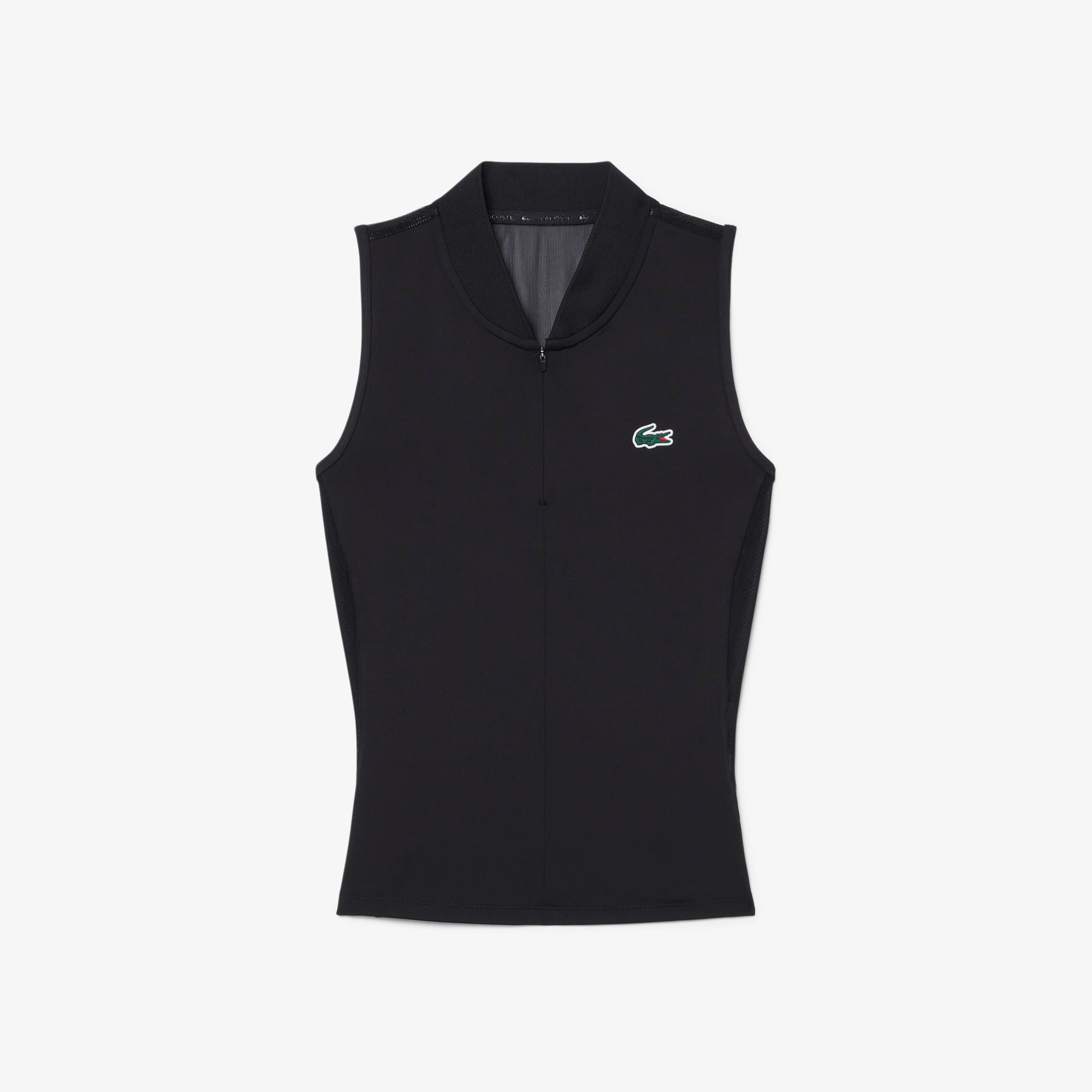 Sleeveless Stretch Dual Fabric Tennis Polo Shirt