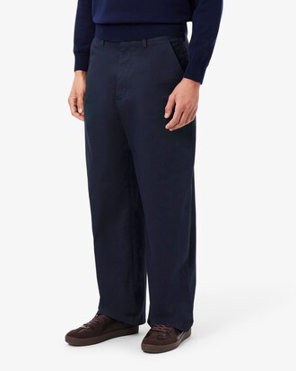 Pantal&oacute;n Chino de Corte Amplio de Algod&oacute;n El&aacute;stico