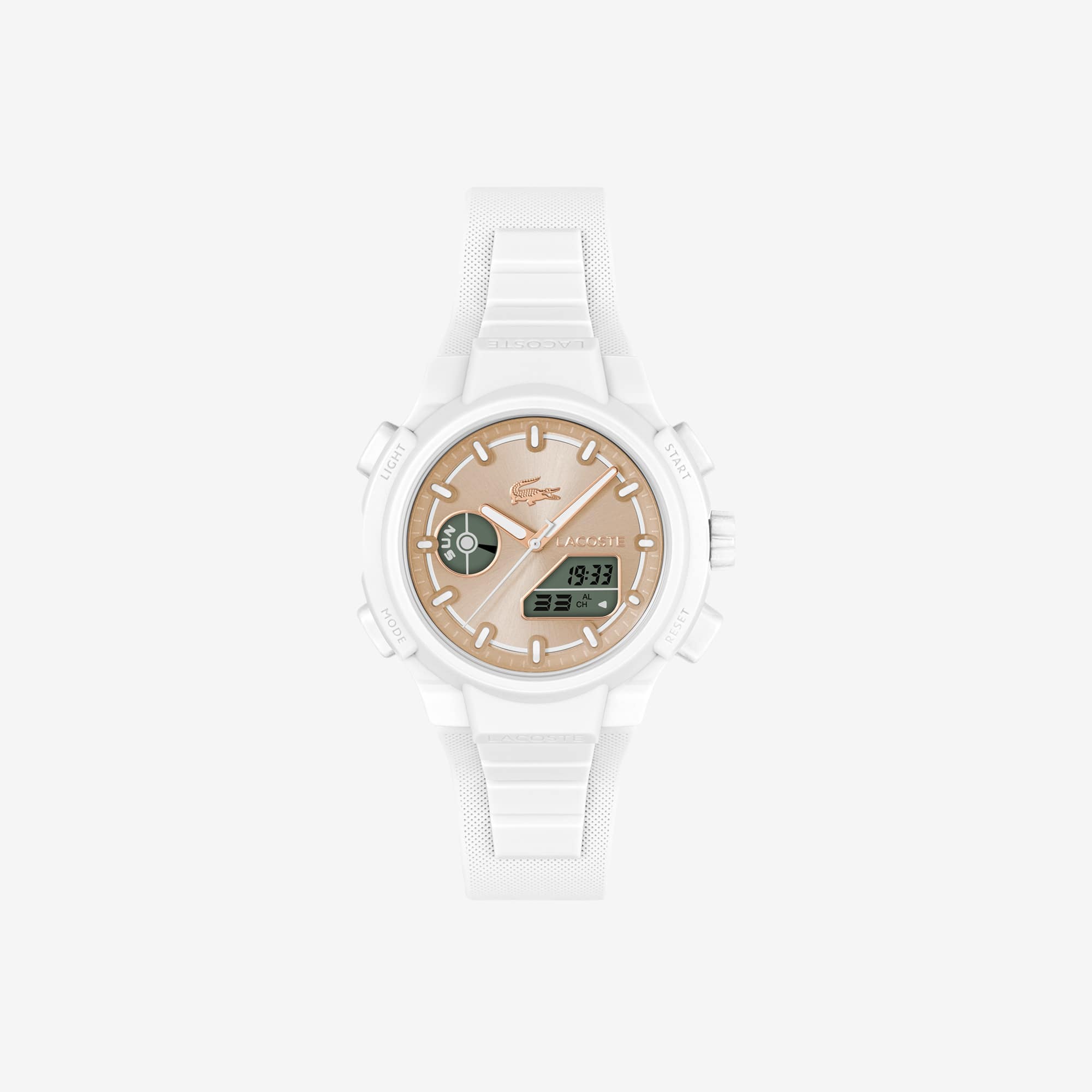 Lacoste Lc33 Analog And Digital Silicone Watch - One Size