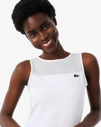 Dual Fabric Pleated Stretch Tennis Dress