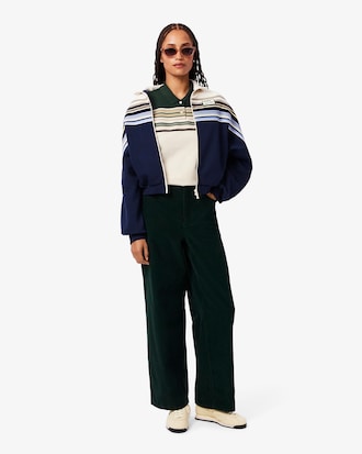 Women's Made In France Slim Fit Striped Polo
