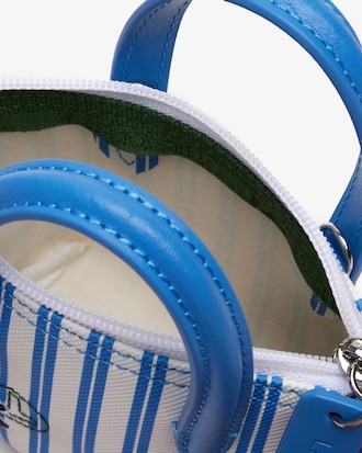 Cabas miniature femme Lacoste L.12.12 avec imprim&eacute; ray&eacute;