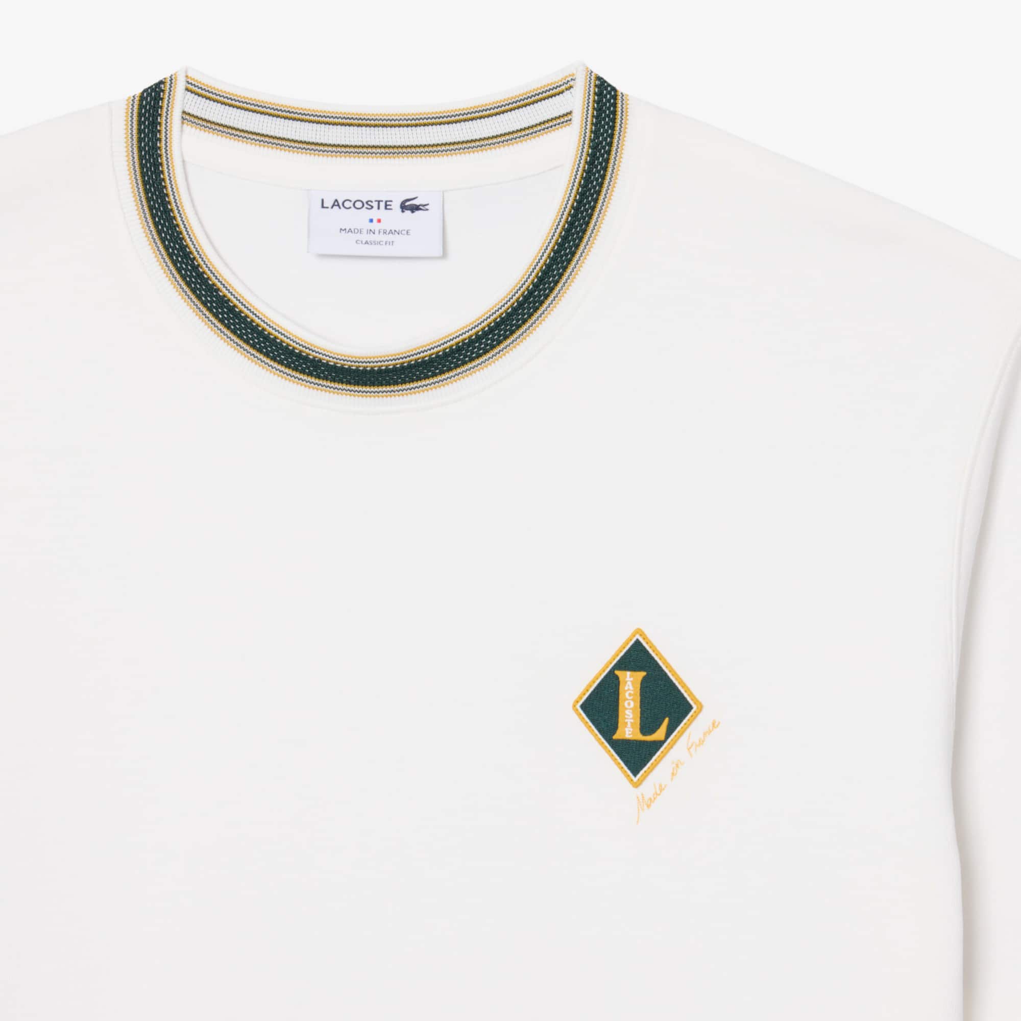 French Made Badge Accent Striped T-shirt