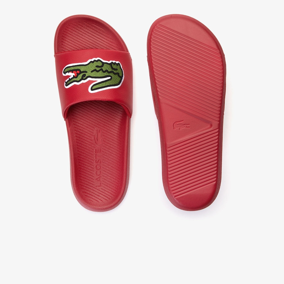 lacoste slides browns