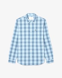 Men's Slim Fit Stretch Plaid Shirt