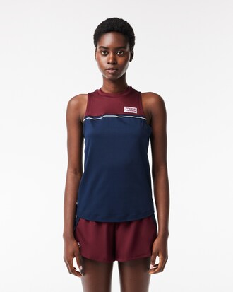 Playera deportiva a contraste de algodón stretch