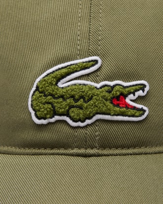 Unisex Crocodile Badge Cotton Twill Cap