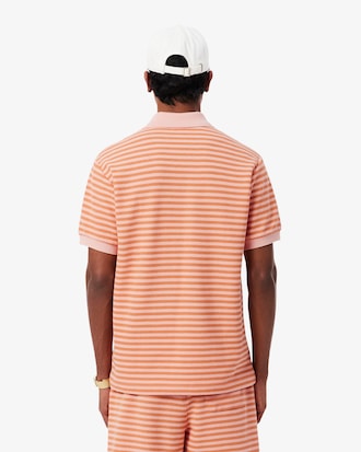 Classic Fit Textured Striped Polo Shirt