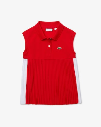Girls&rsquo; Pleated Basque Cotton Polo